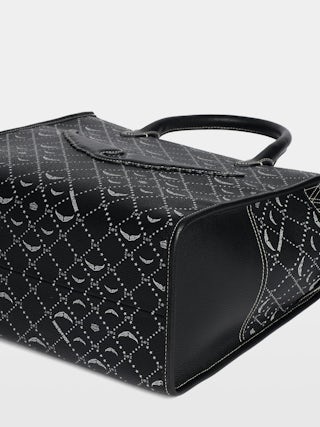 Angel Tote Monogram Bag - Canvas monogram tote bag with double handle, shoulder strap and wing signature.