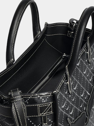 Angel Tote Monogram Bag - Canvas monogram tote bag with double handle, shoulder strap and wing signature.