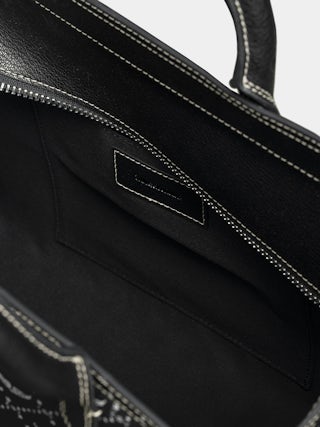 Angel Tote Monogram Bag - Canvas monogram tote bag with double handle, shoulder strap and wing signature.