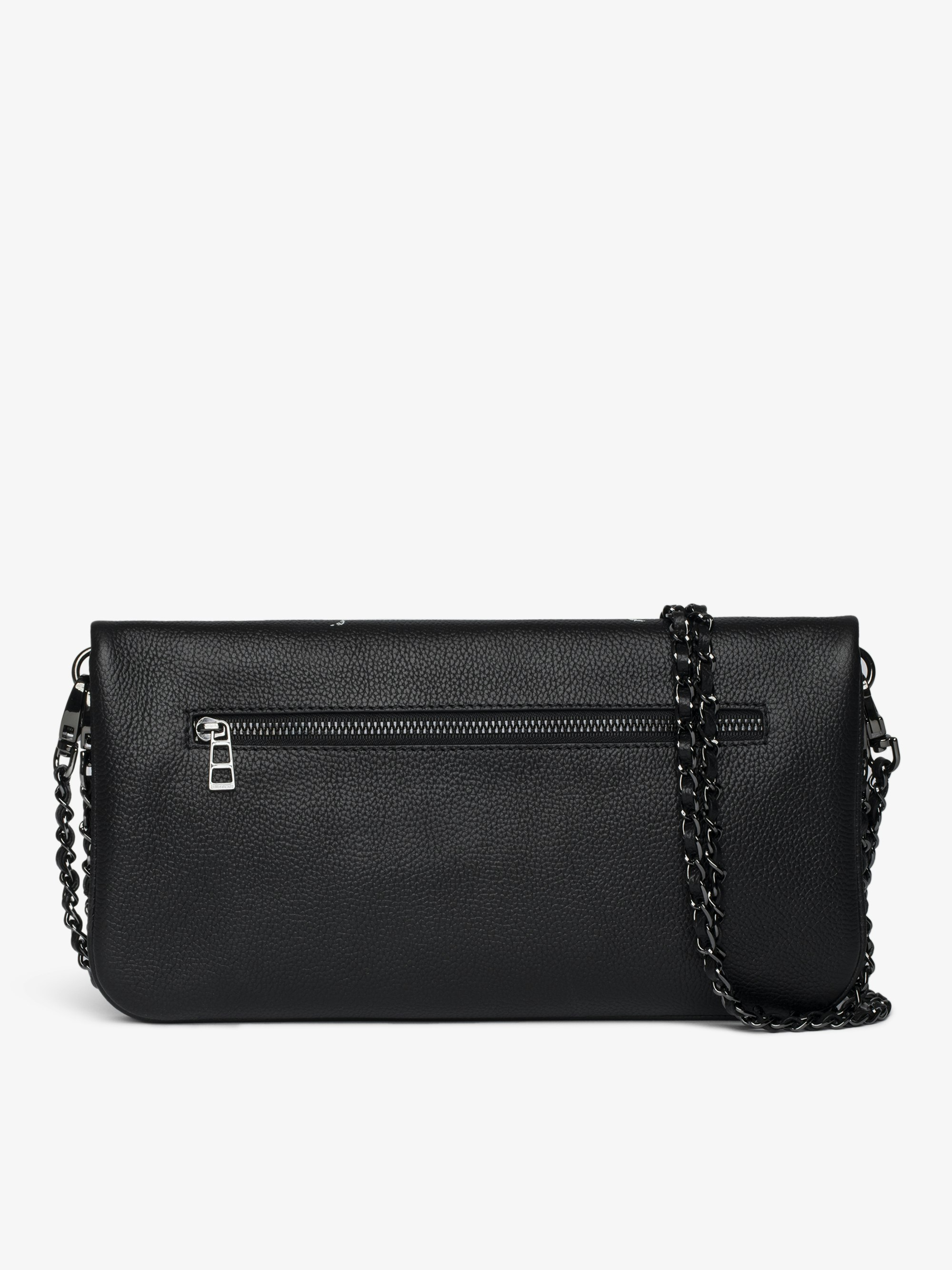 クラッチバッグ Rock Monogram Pouch - Zadig & Voltaire - Leather - Black Rock Nano Pouch Black Leather Graffiti | Zadig&Voltaire