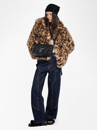 Rocky II Quilted Monogram Bag - Smooth quilted leather bag with monogram shoulder strap, chain, and signature wings.