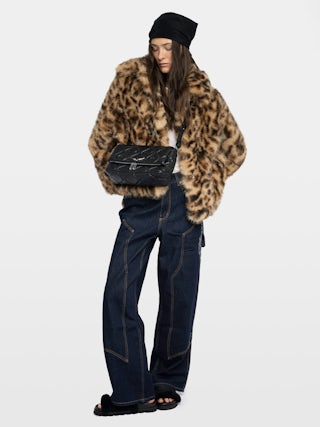 Rocky II Quilted Monogram Bag - Smooth quilted leather bag with monogram shoulder strap, chain, and signature wings.