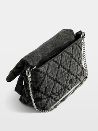 Rocky II Monogram Bag - Denim monogram shoulder bag with chain and signature wings.