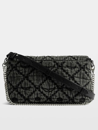 Rocky II Monogram Bag - Denim monogram shoulder bag with chain and signature wings.