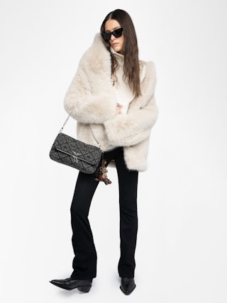 Rocky II Monogram Bag - Denim monogram shoulder bag with chain and signature wings.