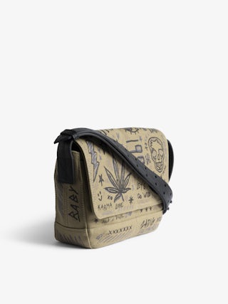Sac Z Camp Satchel Tag - Sac satchel en toile style militaire, orné de tag et d'ailes signature.