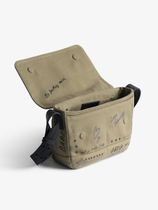 Sac Z Camp Satchel Tag - Sac satchel en toile style militaire, orné de tag et d'ailes signature.