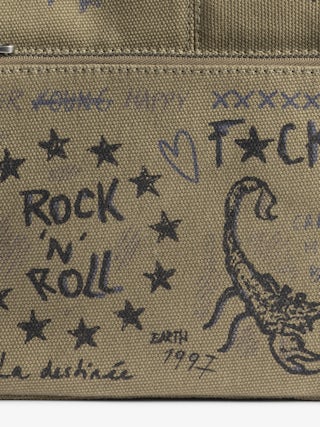 Sac Z Camp Satchel Tag - Sac satchel en toile style militaire, orné de tag et d'ailes signature.