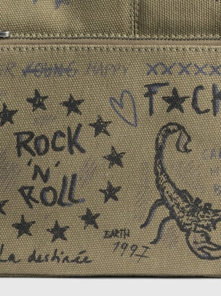 Sac Z Camp Satchel Tag - Sac satchel en toile style militaire, orné de tag et d'ailes signature.