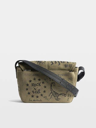 Sac Z Camp Satchel Tag - Sac satchel en toile style militaire, orné de tag et d'ailes signature.