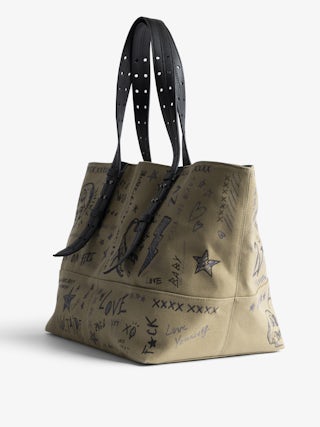 Z Camp Tote Bag - Military-style canvas tote bag, adorned with tag and signature wings.