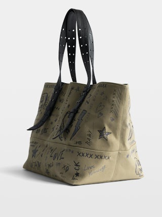 Sac Z Camp Tote - Sac cabas en toile style militaire, orné de tag et d'ailes signature.