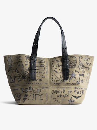 Z Camp Tote Bag - Military-style canvas tote bag, adorned with tag and signature wings.