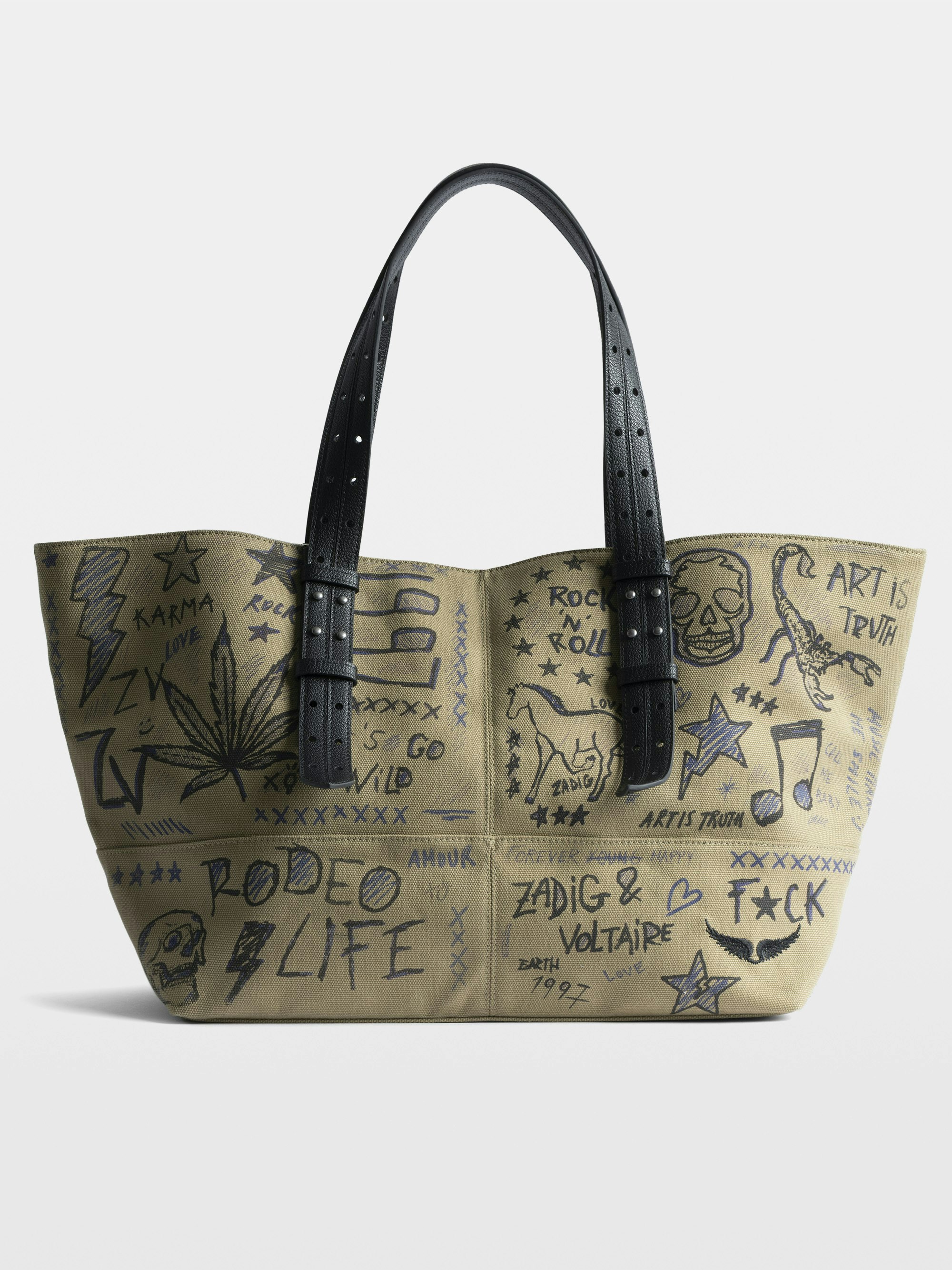 Z Camp Tote Bag - Military-style canvas tote bag, adorned with tag and signature wings.