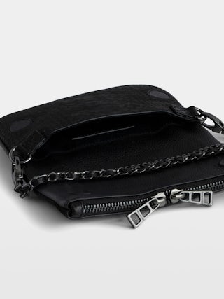 Nano Soft Savage Rock Clutch - Iconic Rock Nano clutch in black python-effect leather.