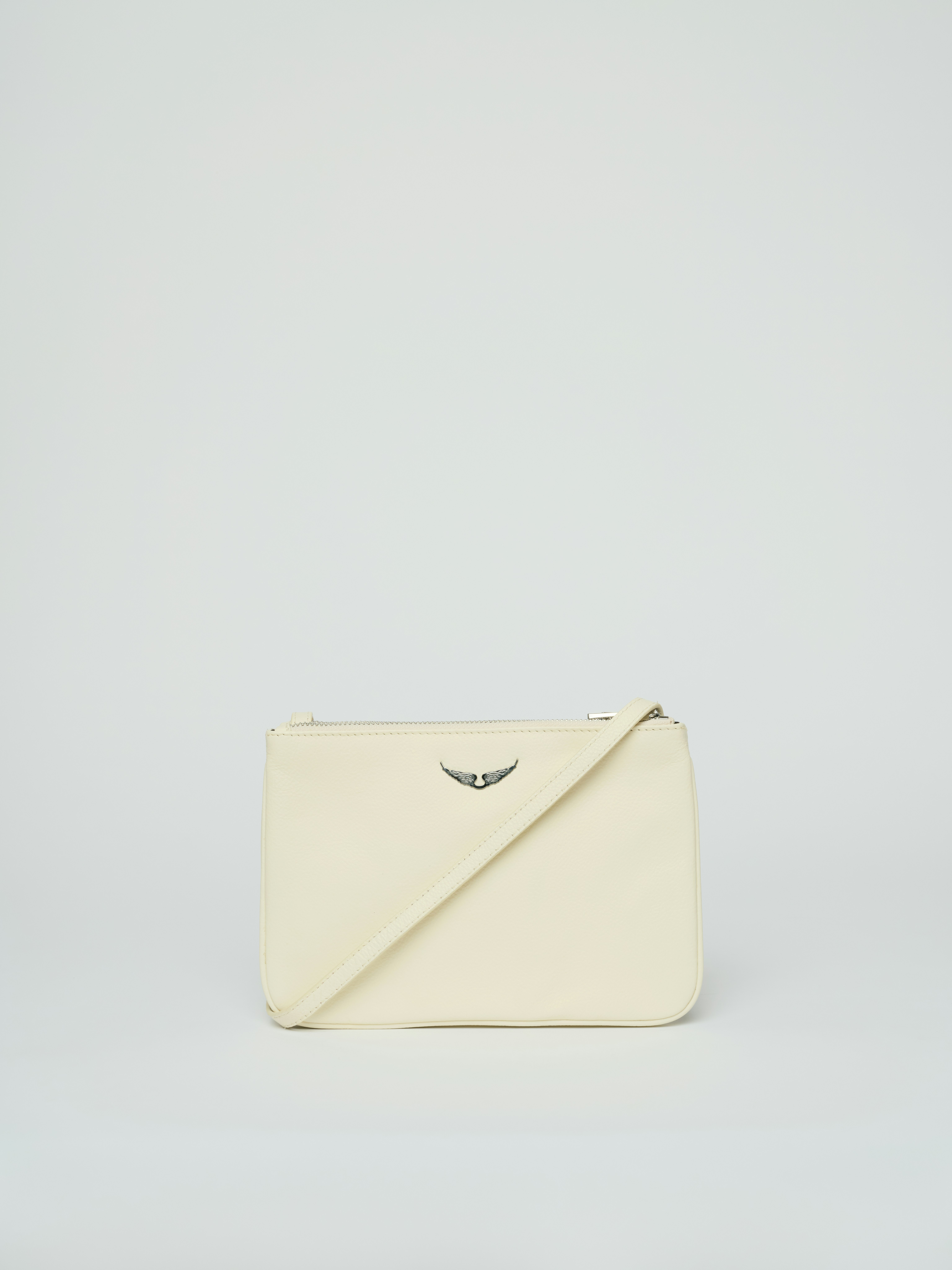 Duo Wings Grained Leather Bag - Structured bag with grained leather and wing details.