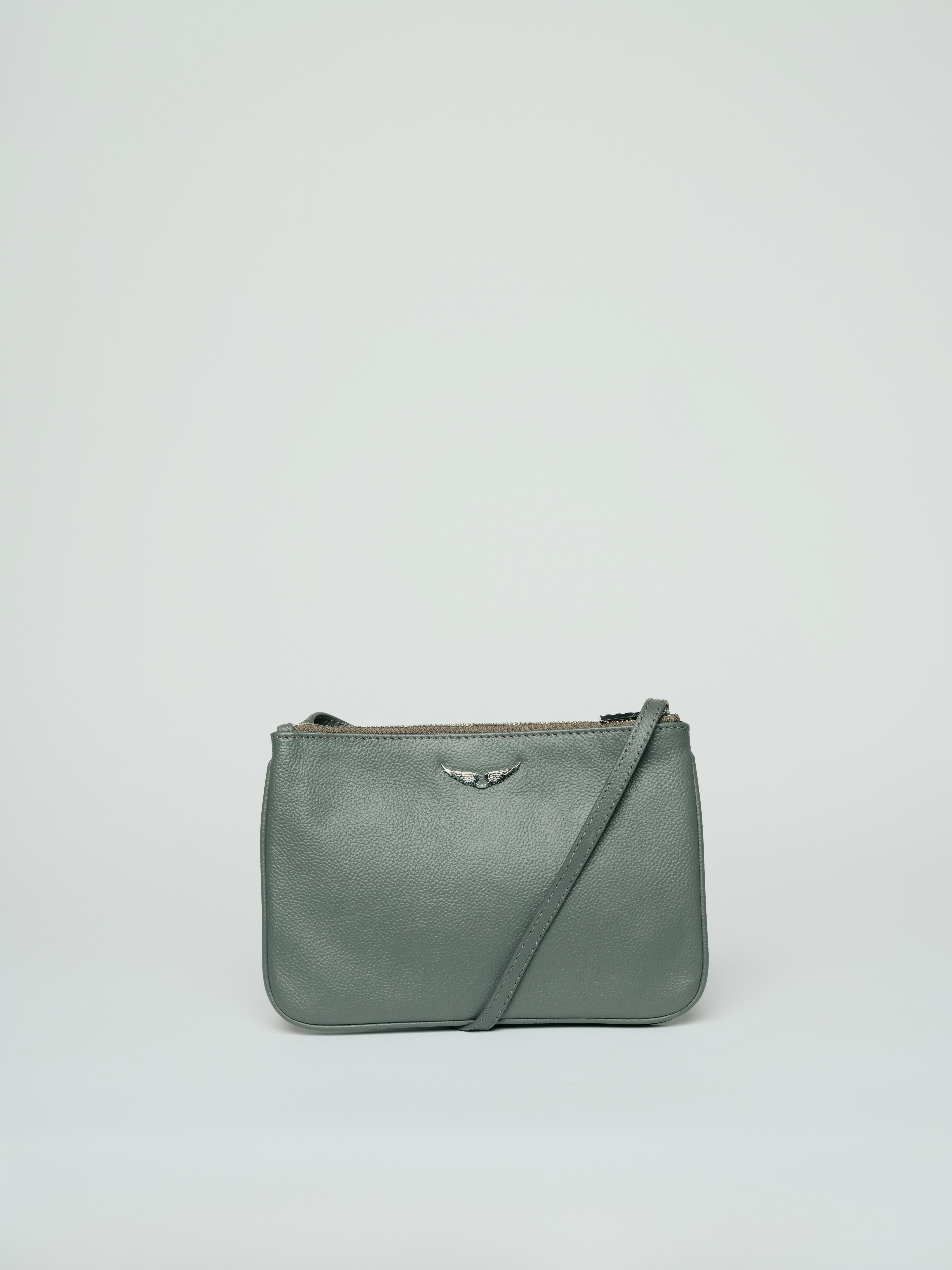 Duo Wings Grained Leather Bag - Structured bag with grained leather and wing details.