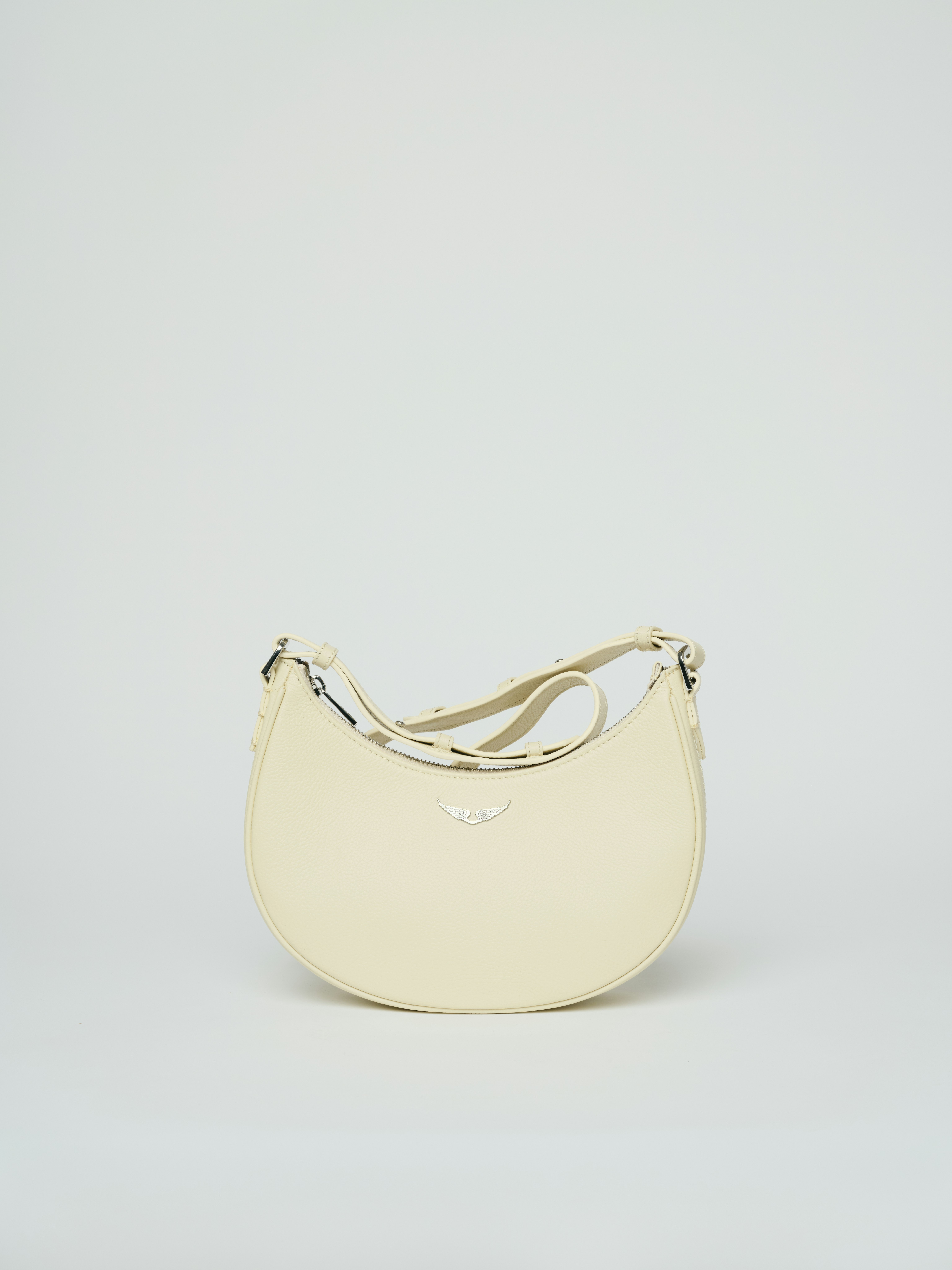 Moonvibe Grained Leather Bag - Sleek grained leather bag with minimal detailing.