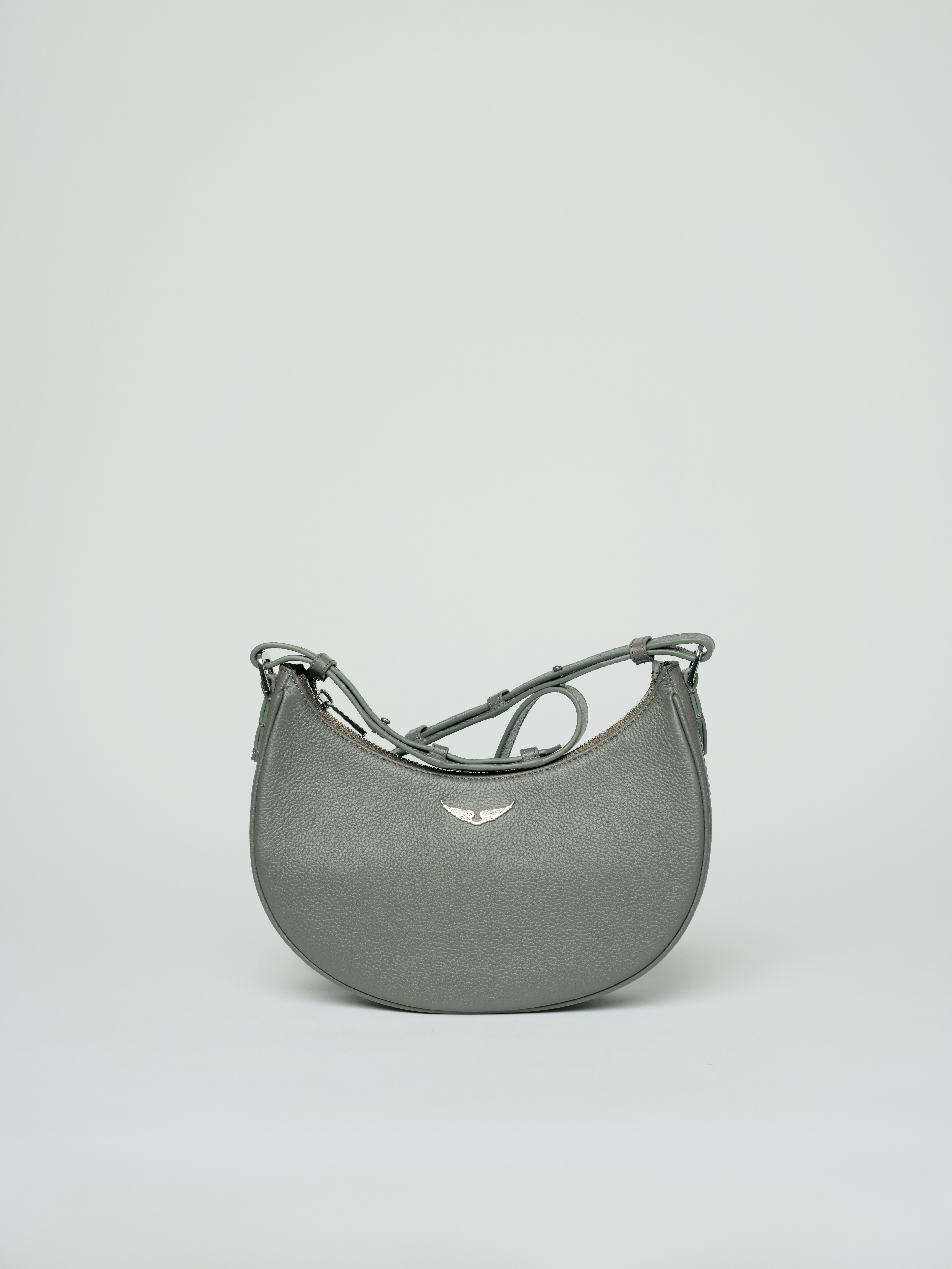 Moonvibe Grained Leather Bag - Sleek grained leather bag with minimal detailing.