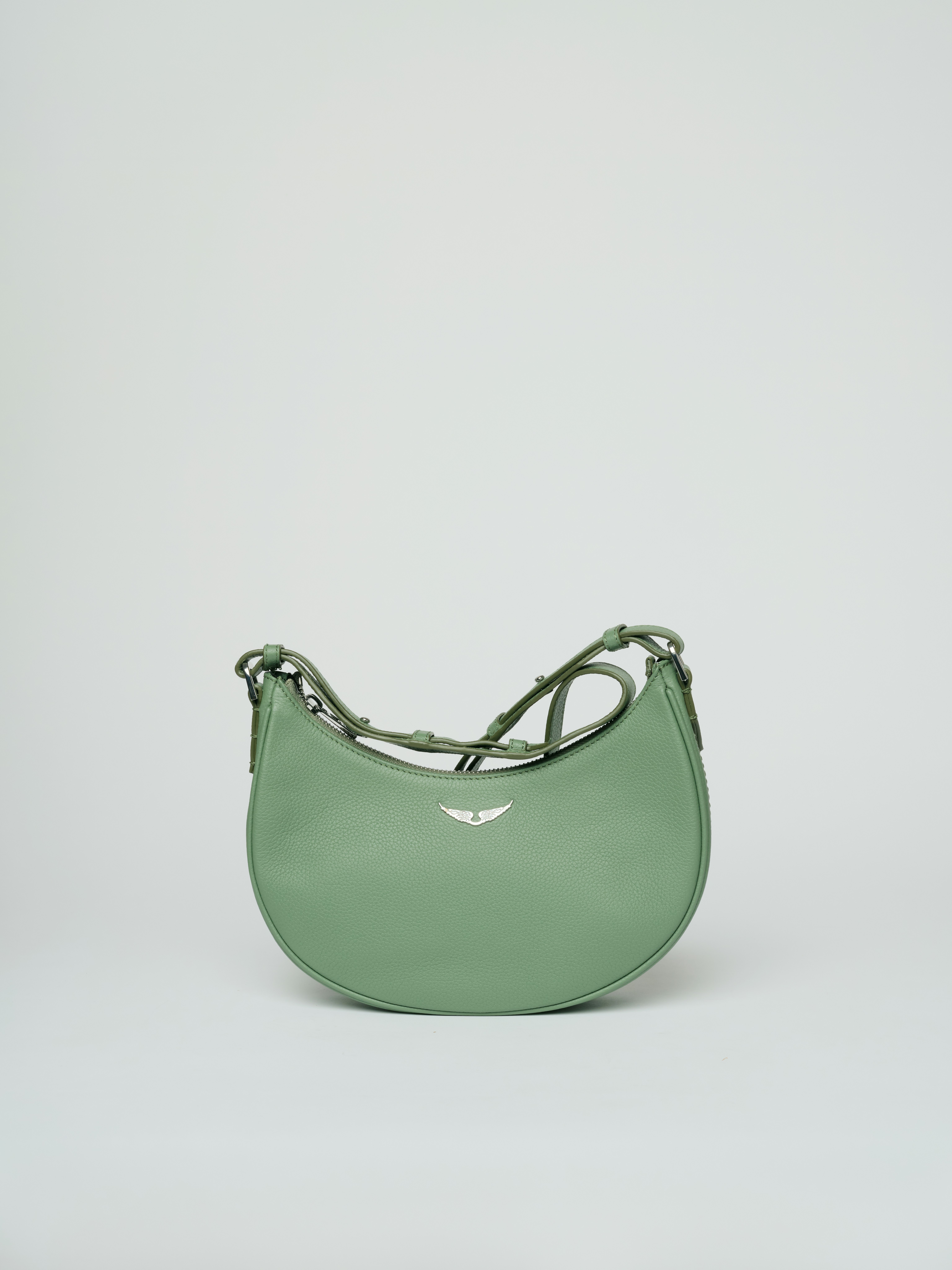 Moonvibe Grained Leather Bag - Sleek grained leather bag with minimal detailing.
