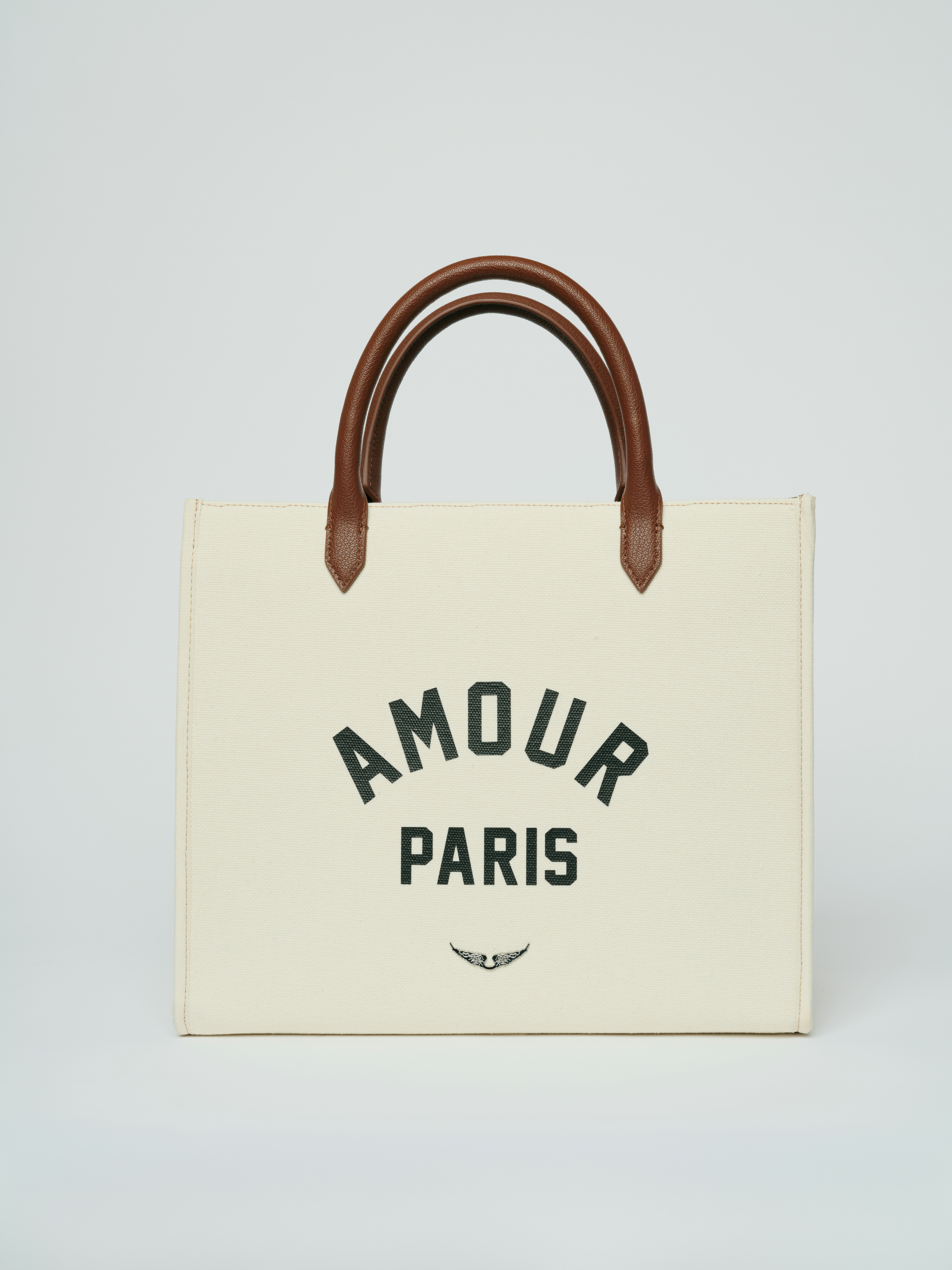 Shopper Wings Canvas Bag - Casual canvas tote bag with wing details.