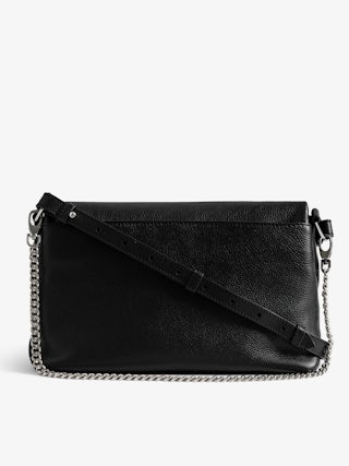 Rocky II Bag - Grained leather shoulder bag with chain and signature wings.