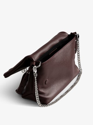 Rocky II Bag - Grained leather shoulder bag with chain and signature wings.