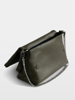 Rocky II Bag - Grained leather bag with shoulder strap and signature wings.