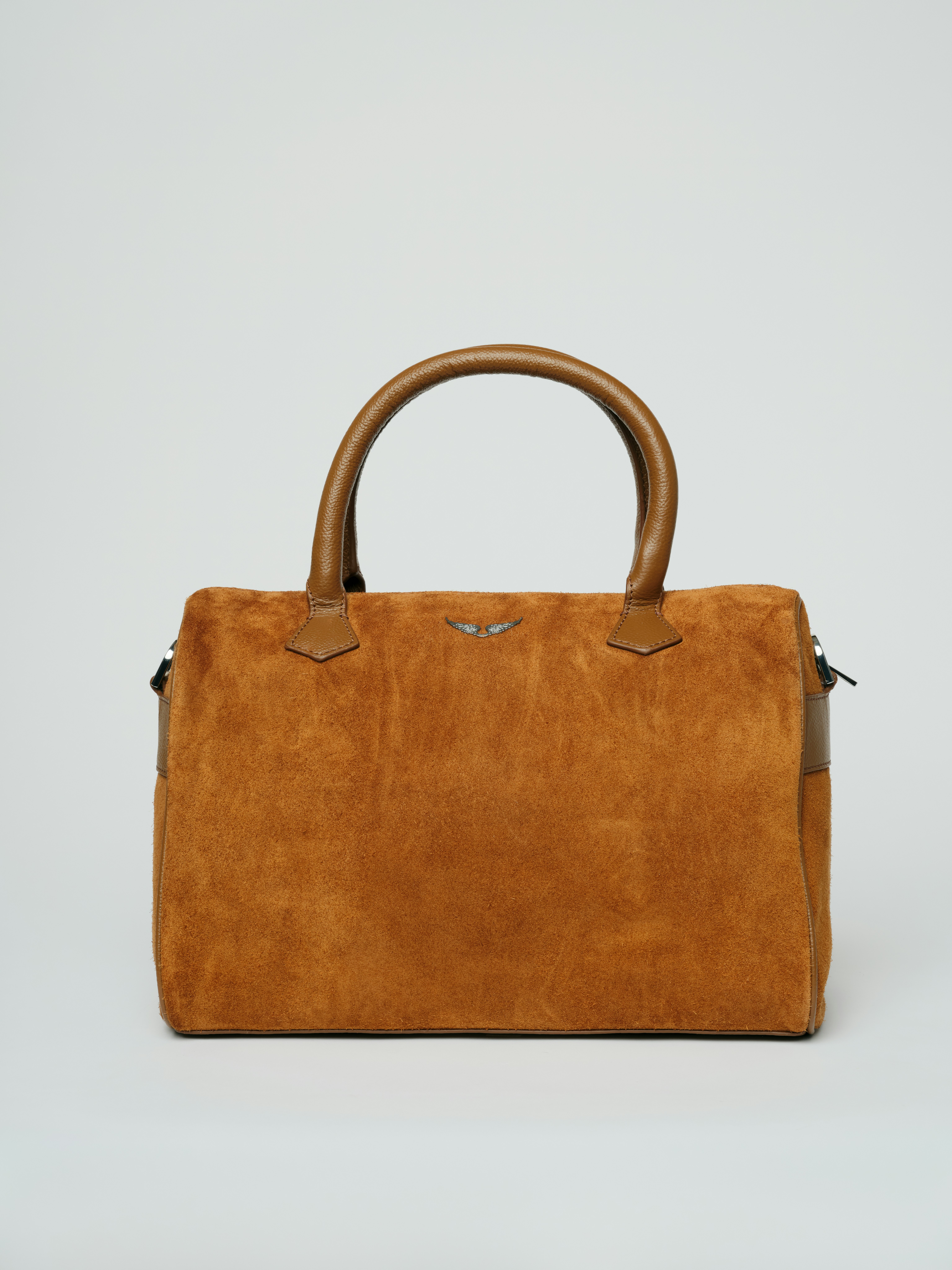 Sunny Medium Wings Suede Bag - Medium suede bag with wing detailing.
