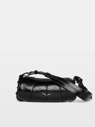 Le Roudoudou Vintage Patent Bag - Patent leather bag with vintage-inspired effect, adjustable shoulder strap and wings signature.