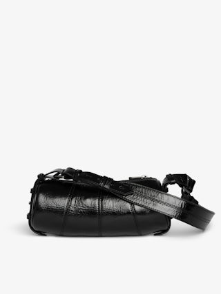 Le Roudoudou Vintage Patent Bag - Patent leather bag with vintage-inspired effect, adjustable shoulder strap and wings signature.