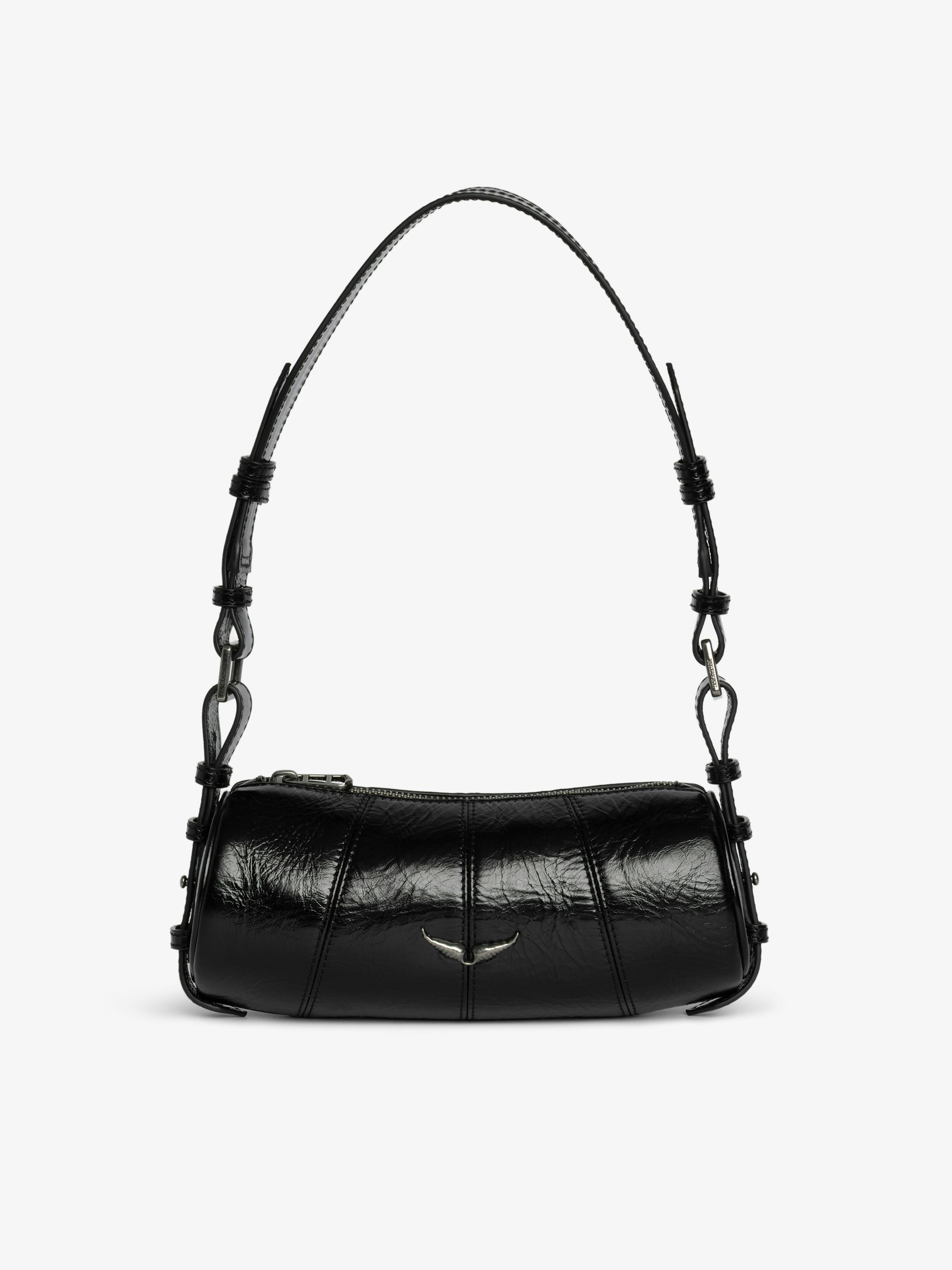 Le Roudoudou Vintage Patent Bag - Patent leather bag with vintage-inspired effect, adjustable shoulder strap and wings signature.