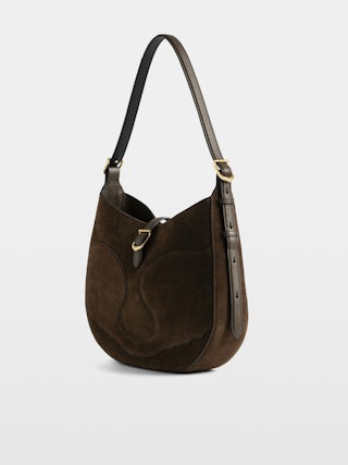 Sac Moonrise Hobo - Sac hobo en suede avec anse en cuir et ailes signatures.