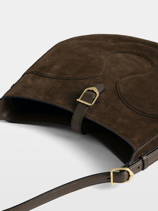 Sac Moonrise Hobo - Sac hobo en suede avec anse en cuir et ailes signatures.