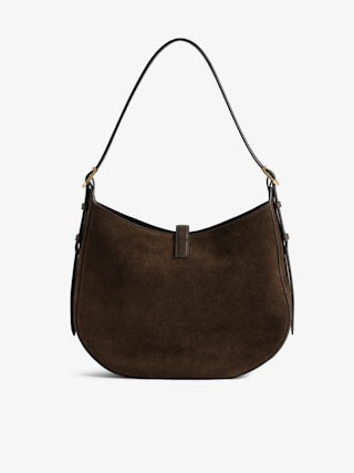 Moonrise Hobo Bag - Hobo bag in suede with leather handle and signature wings.