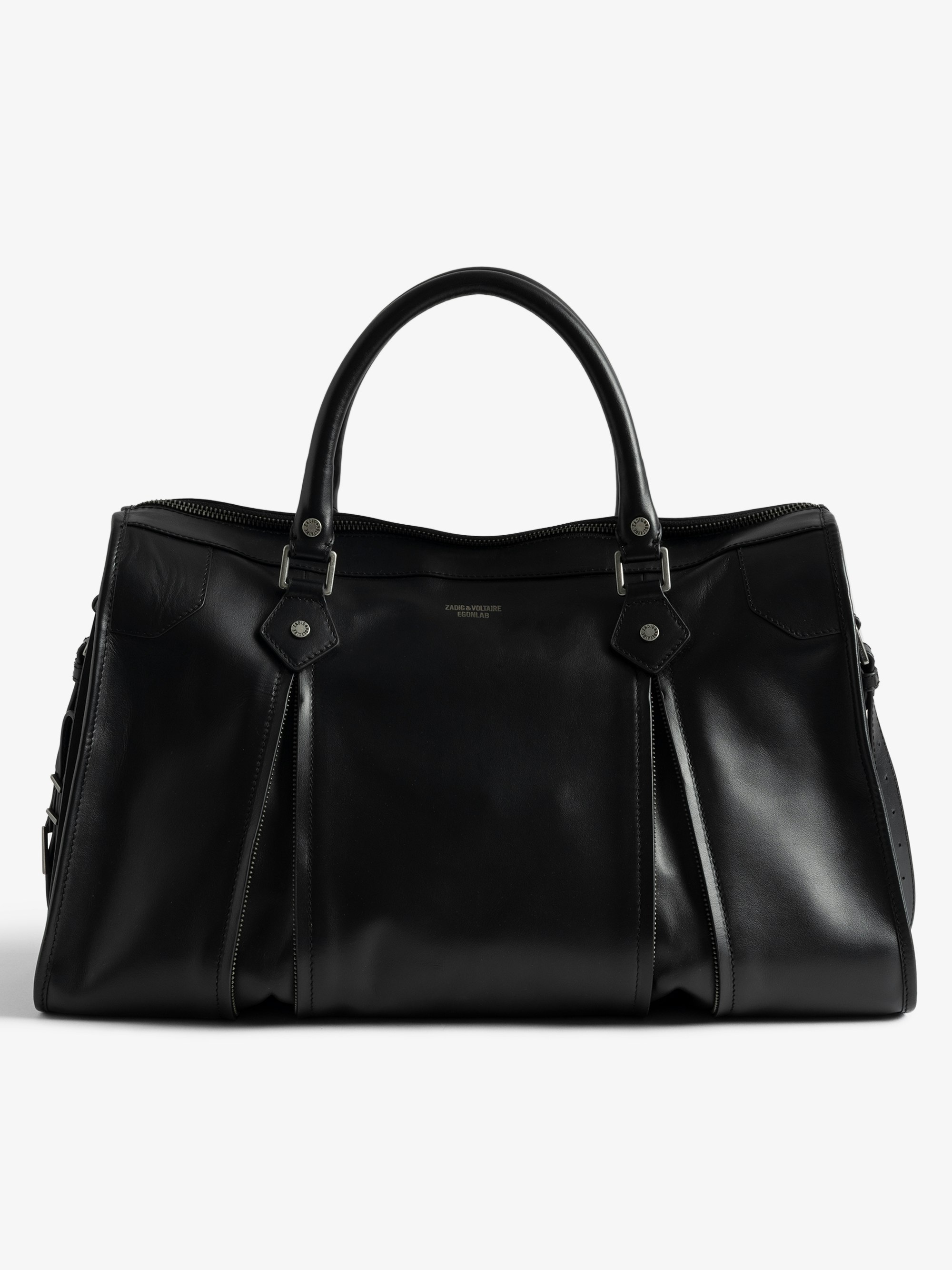 Sunny XL Bag - Smooth leather bag, with adjustable shoulder strap and rigid handles, Zadig&Voltaire X Egonlab signature.