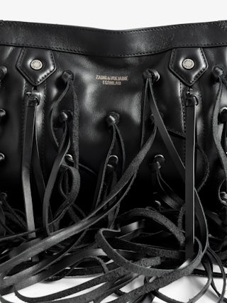 Sunny Moody Fringes Bag - Smooth leather bag with all-over fringes, adjustable shoulder strap, Zadig&Voltaire X Egonlab signature.