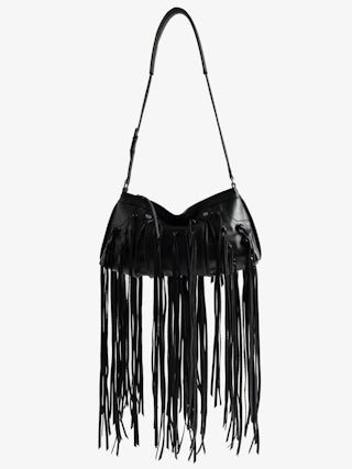 Sunny Moody Fringes Bag - Smooth leather bag with all-over fringes, adjustable shoulder strap, Zadig&Voltaire X Egonlab signature.