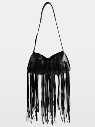 Sunny Moody Fringes Bag - Smooth leather bag with all-over fringes, adjustable shoulder strap, Zadig&Voltaire X Egonlab signature.