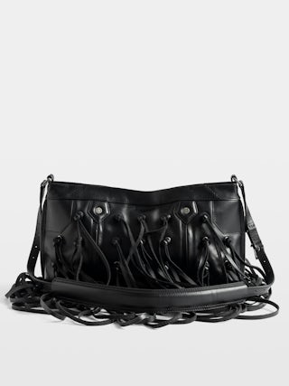 Sunny Moody Fringes Bag - Smooth leather bag with all-over fringes, adjustable shoulder strap, Zadig&Voltaire X Egonlab signature.