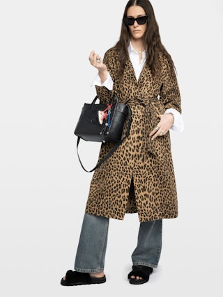 Angel Tote XS Bag - Small bag in crinkled effect leather with double handles, shoulder strap and embossed wings signature.