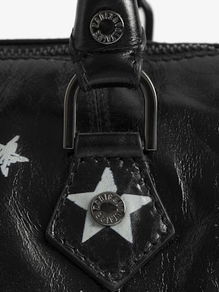 Sunny Medium Vibe Punk Bag - Patent leather effect bag with vintage-inspired punk tag, adjustable shoulder strap and wings signature.
