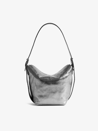 Baby Jane Vintage Metal Bag - Metallic leather bag, with adjustable shoulder strap and wings signature.