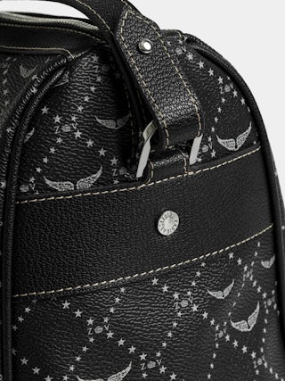 Sunny Medium Vibe Monogram Bag - Bag in monogram printed coated canvas, adjustable shoulder strap and grained leather handle.