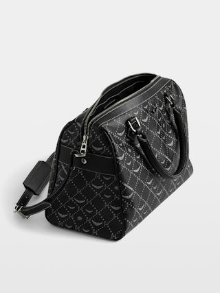 Sunny Medium Vibe Monogram Bag - Bag in monogram printed coated canvas, adjustable shoulder strap and grained leather handle.