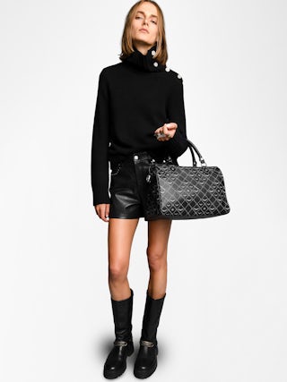 Sac Sunny Medium Vibe Monogram - Sac en toile enduite imprimée monogramme, bandoulière ajustable et poignée en cuir grainé.