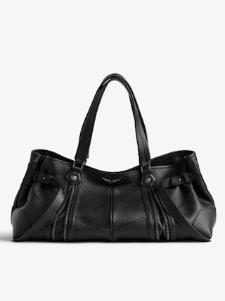 Sac Sunny Shopper - Sac en cuir grainé à zips et anses pour un porté main ou épaule.