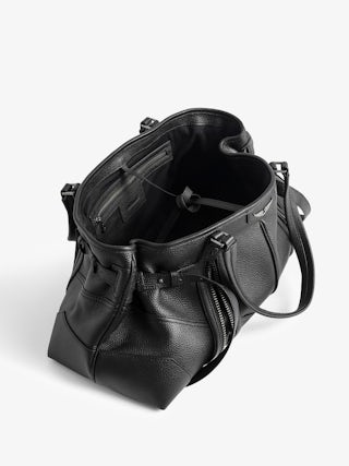 Sac Sunny Shopper - Sac en cuir grainé à zips et anses pour un porté main ou épaule.