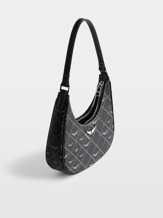 Z Night Out Monogram Bag - Small evening bag with handle for hand and shoulder carry, monogram print.