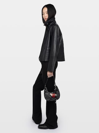 Z Night Out Monogram Bag - Small evening bag with handle for hand and shoulder carry, monogram print.